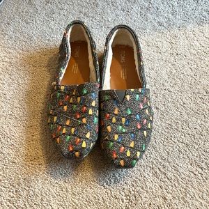 Toms glow in the dark Xmas light Alpargatas size 8.5